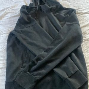 Black fitted hoodie dark grey size small